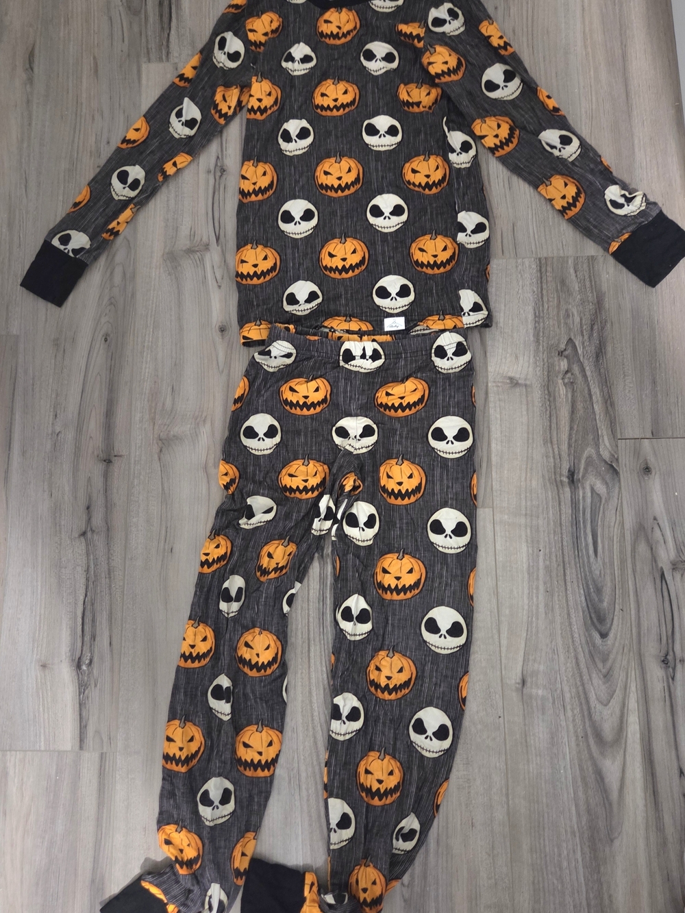 Kids Halloween Pumpkin & Skull Pajama Set -Bamboo